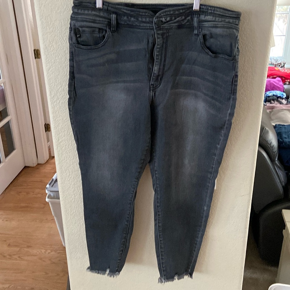 Plus size black jeans from Maurice’s.